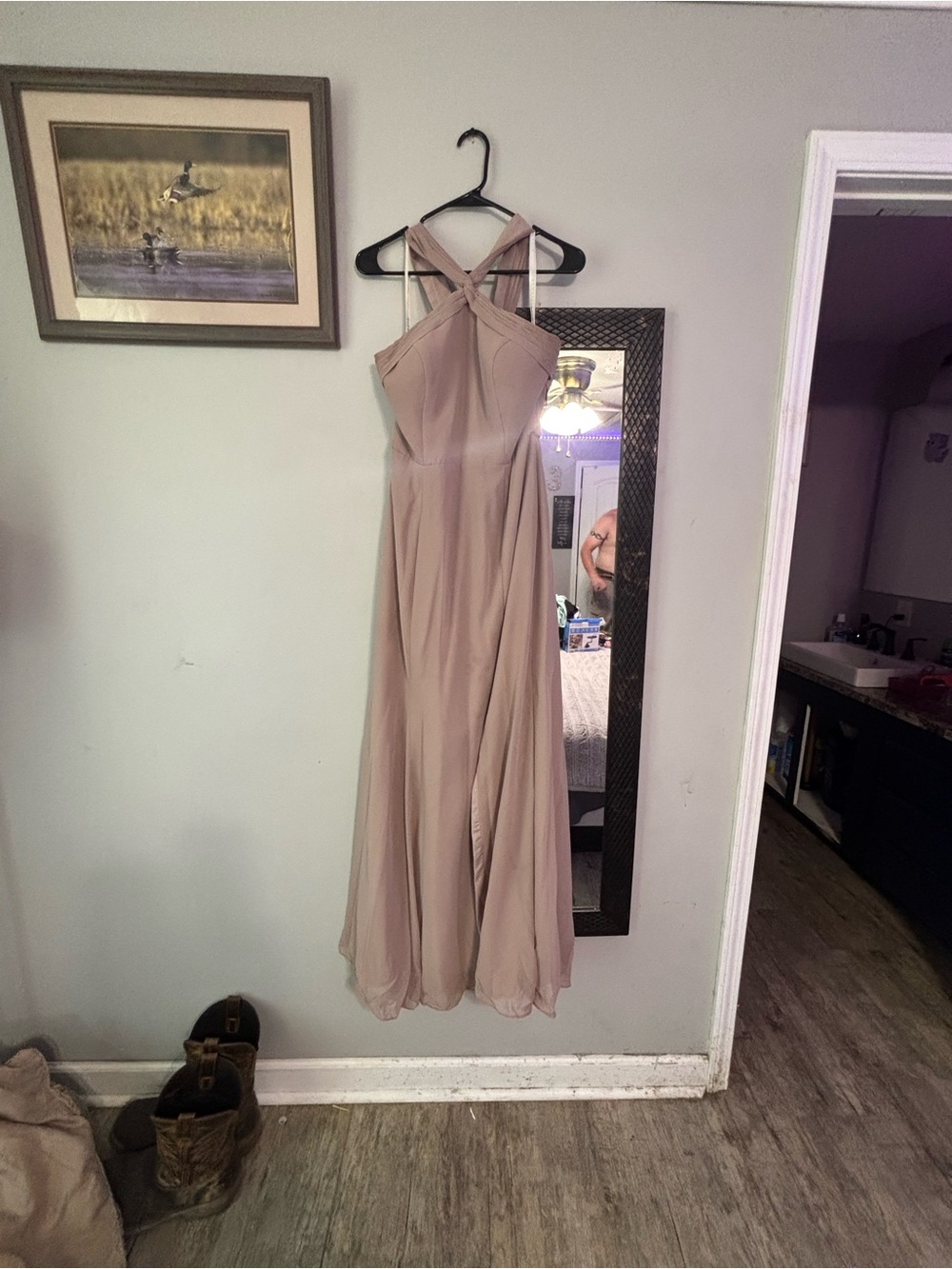 Azazie Taupe Bridesmaid Dress